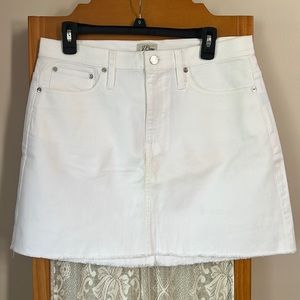 J.Crew Trademark White Denim Mini Skirt, Size 31